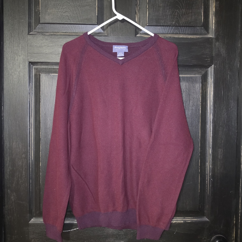 Tommy Bahama Men's V-Neck Sweater — Wine (Reversible)